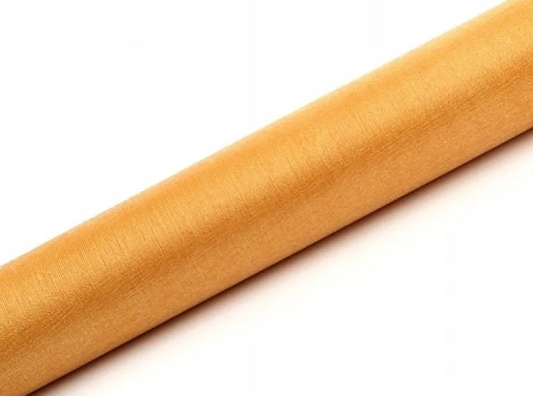 Rulle med organza guld glimmer 0.36 x 9m