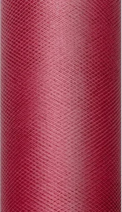 Rulle med vinrødt tyl 0.30 x 9m