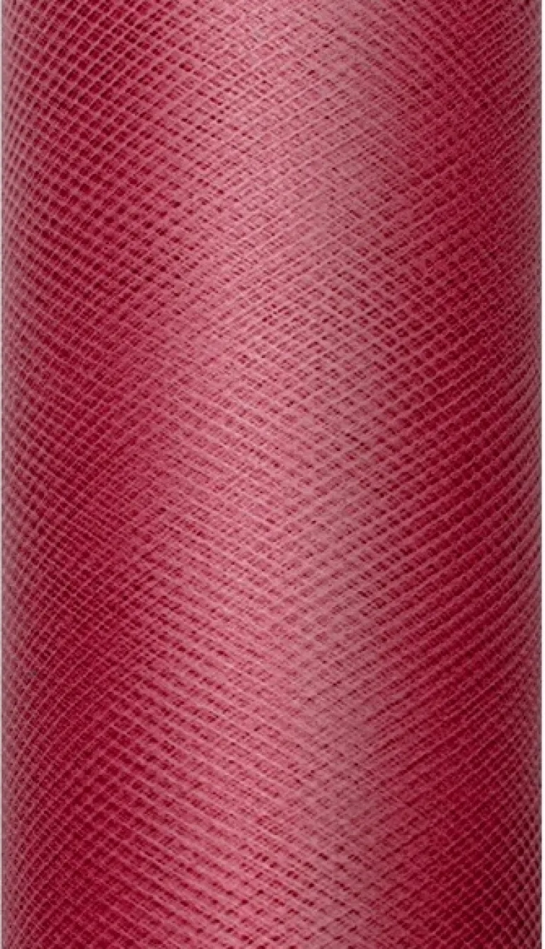 Rulle med vinrødt tyl 0.30 x 9m