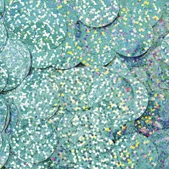 Rund Holografisk Lyseblå Konfetti 1 cm, 14gr
