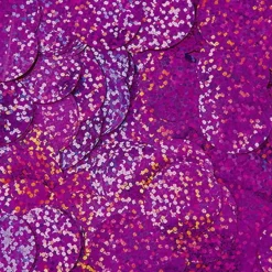 Rund Holografisk Magenta Konfetti 1 cm, 14gr