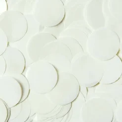 Rund Hvid Konfetti 1 cm, 14gr