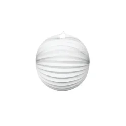 Rund Papirlanterne i Hvid, 25 cm