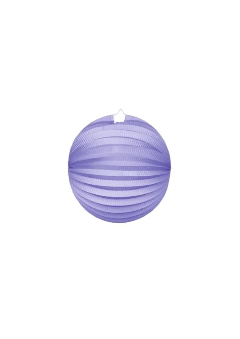 Rund Papirlanterne I Lavendel, 25cm