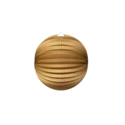 Rund Papirlanterne i Metallic Guld, 25 cm