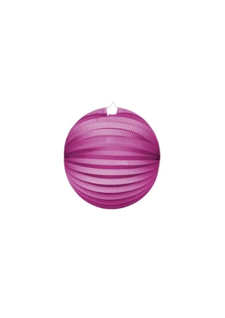 Rund Papirlanterne I Pink, 25cm