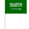 Saudi Arabisk Papirflag på Pind, 27 x 20 cm