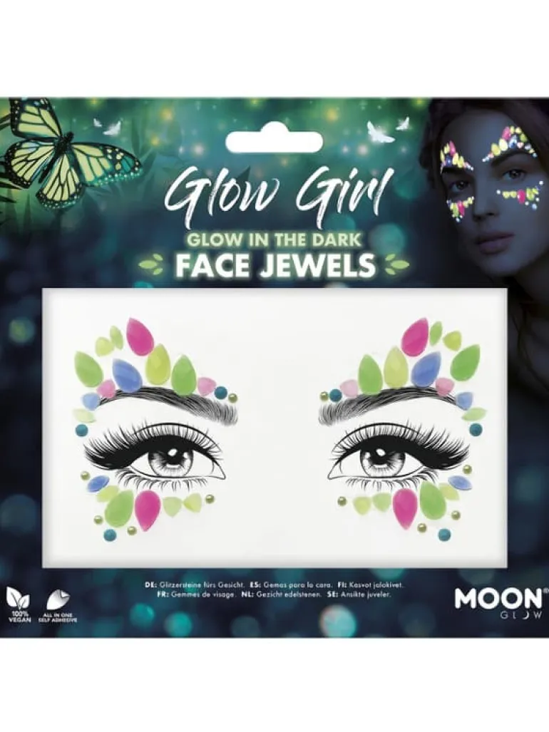 Selvklæbende Ansigtsmykker - GID - Glow Girl