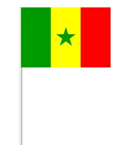 Senegal Papirflag på Pind, 27 x 20 cm