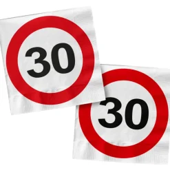 Servietter Trafikskilt - 30 År
