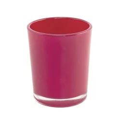 Shiny Rød Glas Fyrfadsholder, 6.5 cm
