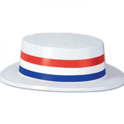 Skimmer Hat Med Patriotisk Bånd
