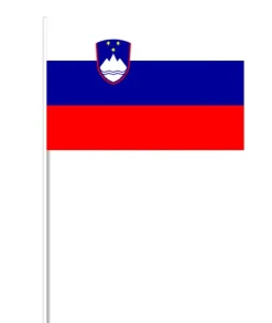 Slovensk Papirflag på Pind, 27 x 20 cm