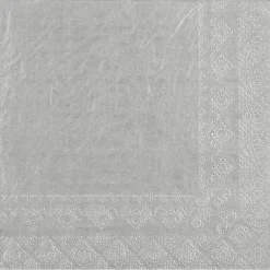 Sølv Frokostservietter 33 x 33 cm, 25 stk.