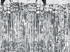Sølv Glimmerforhæng Folie 90x250cm