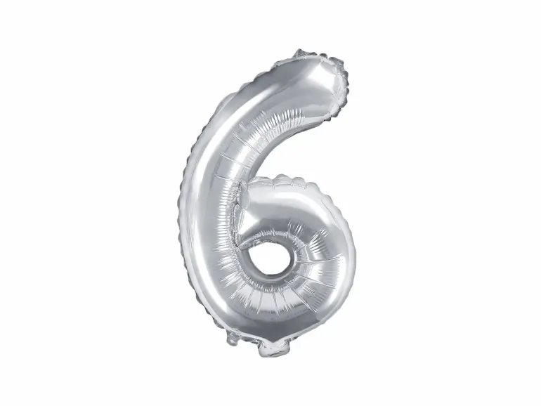 Sølv Tal Ballon 35 cm - 6