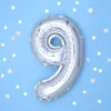 Sølv Tal Ballon 35 cm - 9