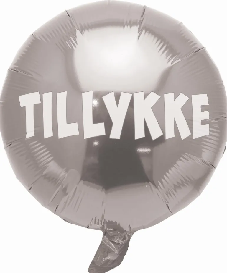 Sølv Tillykke Folie Ballon