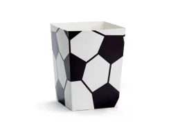 Små Popcorn Bægre m/Fodbold Tryk, 6 stk.