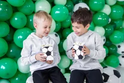 Små Popcorn Bægre m/Fodbold Tryk, 6 stk.