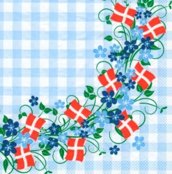 Sommerlige Dannebrog Servietter