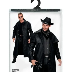 Sort cowboy frakke XL