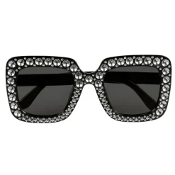 Sorte Firkantet Bling Bling Briller