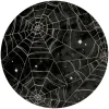 Sorte Halloween Tallerkner med Spindelvæv