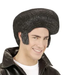 Sort Elvis 50'er Paryk