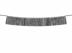 Sort Frynsebanner, 20 x 135 cm