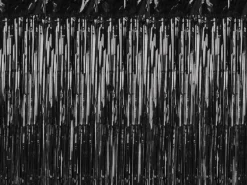 Sort Glimmerforhæng - 100 x 200 cm