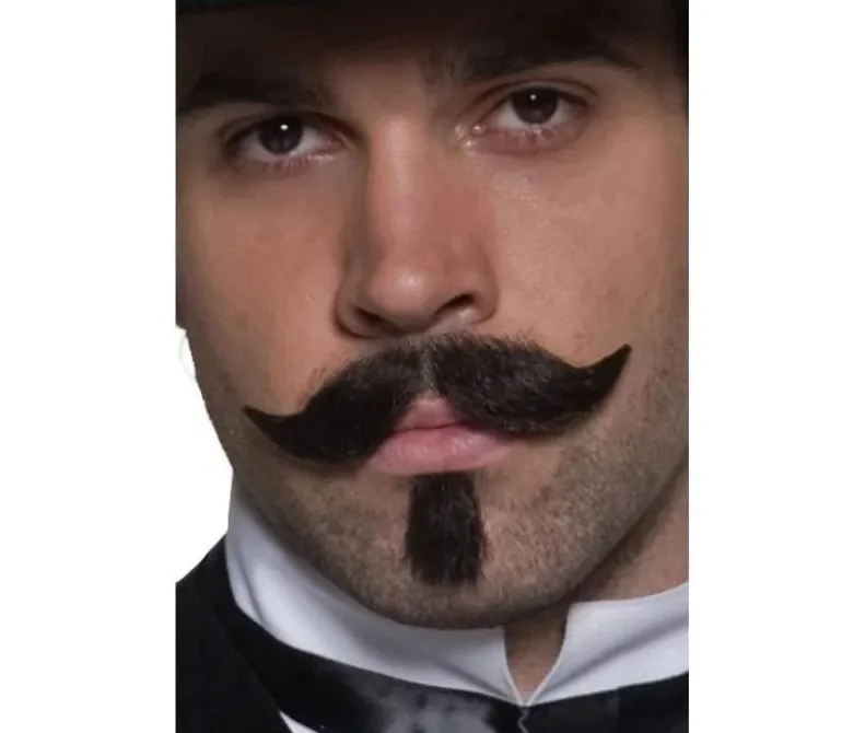 Sort Moustache - Western Gambler