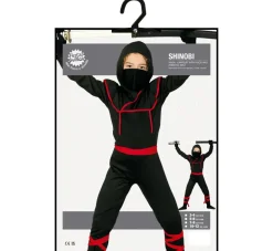 Sort Ninja Kriger - Kostume Til Drenge (3 - 12 år)