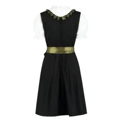 Sort & Olivengrøn Dirndl m/ Skjorte i 100% Bomuld