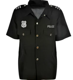 Sort Politi Officer Skjorte