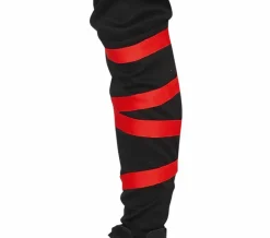 Sort-Rødt Ninja Kostume Til Børn (5 - 12 år)