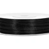 Sort Satinbånd, 50M X 3mm