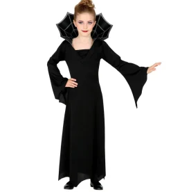 Sort Vampyrinde Kjole - Halloween Børnekostume