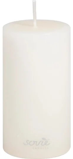 Sovie Højkvalitets Bloklys 5x10cm, Creme