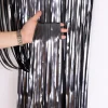 Spacegrå Glimmerforhæng Folie 100x250cm – Festtema®
