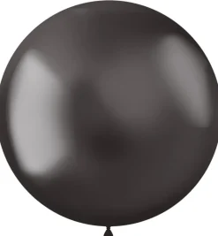 Space Grå XL Chrome Balloner 48 cm, 5 stk.