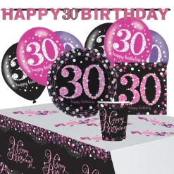 Sparkling Pink Fødselsdags Party in a Box - 30 År