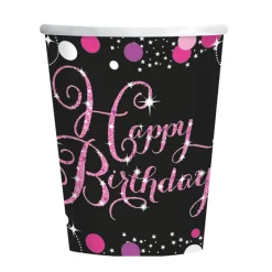 Sparkling Pink ''Happy Birthday'' Kopper