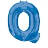Stor Blå Folie Ballon - Bogstav ''Q''