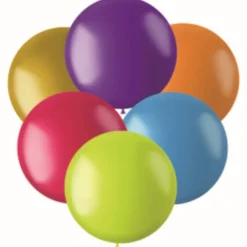 Store Balloner i Metallic Pop Farvemix 6 stk., 48 cm