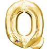 Stor Guld Folie Ballon - Bogstav ''Q''
