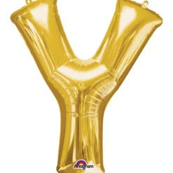 Stor Guld Folie Ballon - Bogstav ''Y''