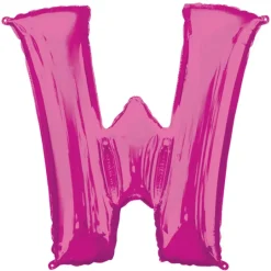 Stor Pink Folie Ballon - Bogstav ''W''