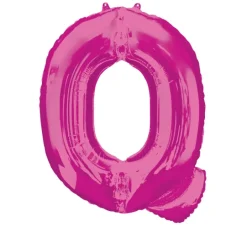 Stor Pink Folie Ballon - Bogstav ''Q''