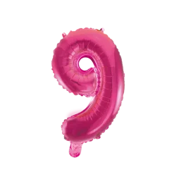 Stor Pink Folie Tal Ballon (88cm.) - 9 Tal